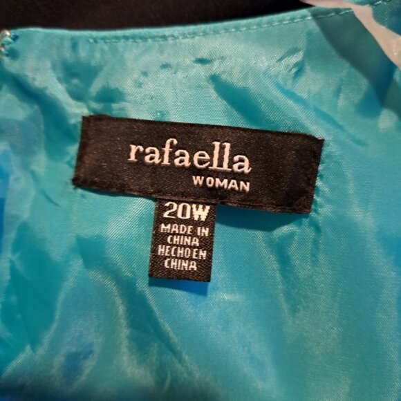Rafaella Women 20W navy and teal shift style sleeveless dress, NWT - Picture 6 of 7